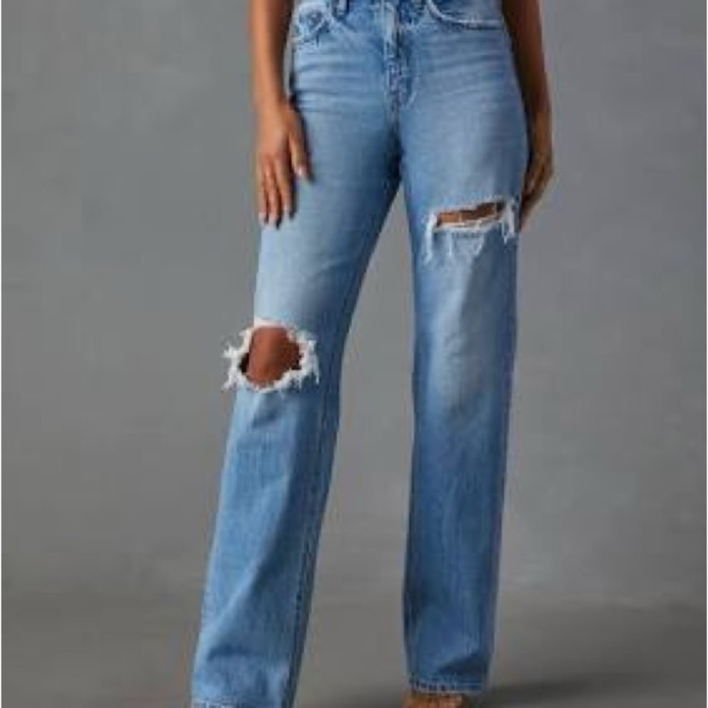 Zara High Rise Wide Leg Jean